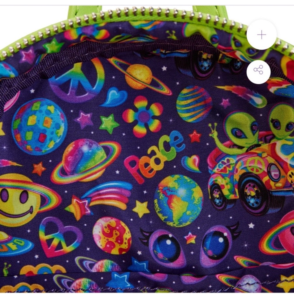 Loungefly Lisa Frank Alien ZOOMER & ZORBITT™
GLOW MINI BACKPACK - Picture 4 of 16